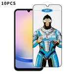 10 pezzi Pellicola in vetro temperato elettrolitico anti-impronta e antistatica Blue Gorilla per serigrafia HD, For Samsung Galaxy A35 5G, For Samsung Galaxy S24 Ultra 5G, For Samsung Galaxy S24+ 5G, For Samsung Galaxy S24 5G, For Samsung Galaxy A15   ...