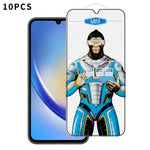 10 pezzi Pellicola in vetro temperato elettrolitico anti-impronta e antistatica Blue Gorilla per serigrafia HD, For Samsung Galaxy A35 5G, For Samsung Galaxy S24 Ultra 5G, For Samsung Galaxy S24+ 5G, For Samsung Galaxy S24 5G, For Samsung Galaxy A15   ...