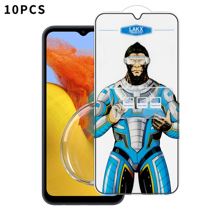 10 pezzi Pellicola in vetro temperato elettrolitico anti-impronta e antistatica Blue Gorilla per serigrafia HD, For Samsung Galaxy A35 5G, For Samsung Galaxy S24 Ultra 5G, For Samsung Galaxy S24+ 5G, For Samsung Galaxy S24 5G, For Samsung Galaxy A15   ...