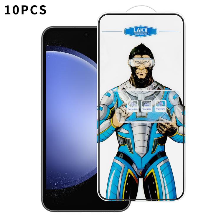 10 pezzi Pellicola in vetro temperato elettrolitico anti-impronta e antistatica Blue Gorilla per serigrafia HD, For Samsung Galaxy A35 5G, For Samsung Galaxy S24 Ultra 5G, For Samsung Galaxy S24+ 5G, For Samsung Galaxy S24 5G, For Samsung Galaxy A15   ...