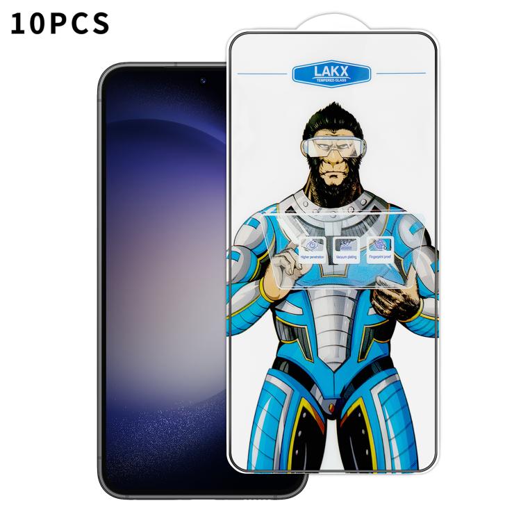 10 pezzi Pellicola in vetro temperato elettrolitico anti-impronta e antistatica Blue Gorilla per serigrafia HD, For Samsung Galaxy A35 5G, For Samsung Galaxy S24 Ultra 5G, For Samsung Galaxy S24+ 5G, For Samsung Galaxy S24 5G, For Samsung Galaxy A15   ...
