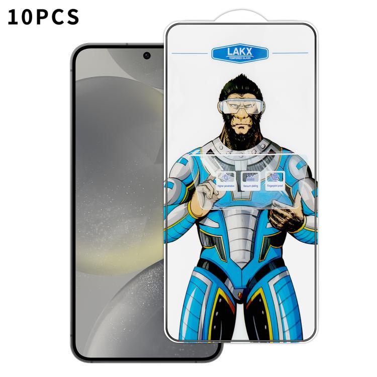 10 pezzi Pellicola in vetro temperato elettrolitico anti-impronta e antistatica Blue Gorilla per serigrafia HD, For Samsung Galaxy A35 5G, For Samsung Galaxy S24 Ultra 5G, For Samsung Galaxy S24+ 5G, For Samsung Galaxy S24 5G, For Samsung Galaxy A15   ...