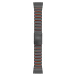 Cinturino per orologio in lega di titanio e silicone con fibbia a tartaruga e perlina singola, For Garmin 26mm, For Garmin 22mm