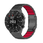 Cinturino per orologio in lega di titanio e silicone con fibbia a tartaruga e perlina singola, For Garmin 26mm, For Garmin 22mm