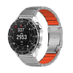 Cinturino per orologio in lega di titanio e silicone con fibbia a tartaruga e perlina singola, For Garmin 26mm, For Garmin 22mm