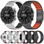 Cinturino per orologio in lega di titanio e silicone con fibbia a tartaruga e perlina singola, For Garmin 26mm, For Garmin 22mm