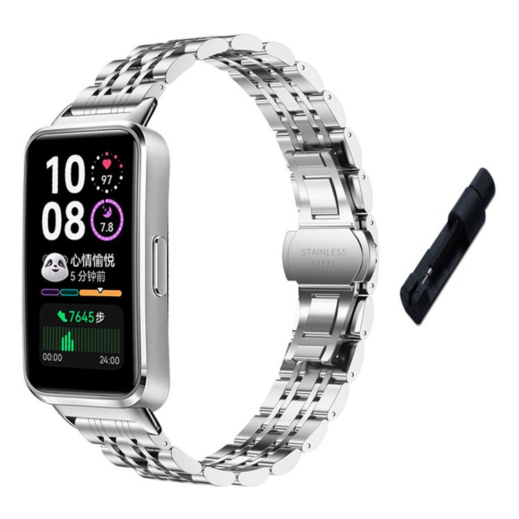 Cinturino per orologio in acciaio inossidabile con chiusura a farfalla a sette perline e strumento di rimozione., For Huawei Watch Band 11 / Band 11 Pro
