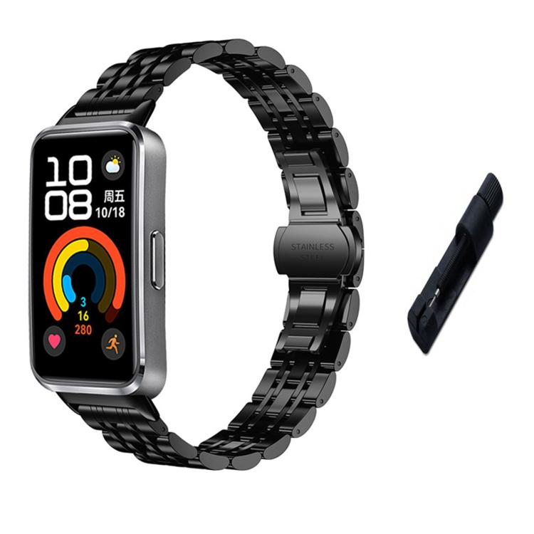 Cinturino per orologio in acciaio inossidabile con chiusura a farfalla a sette perline e strumento di rimozione., For Huawei Watch Band 11 / Band 11 Pro