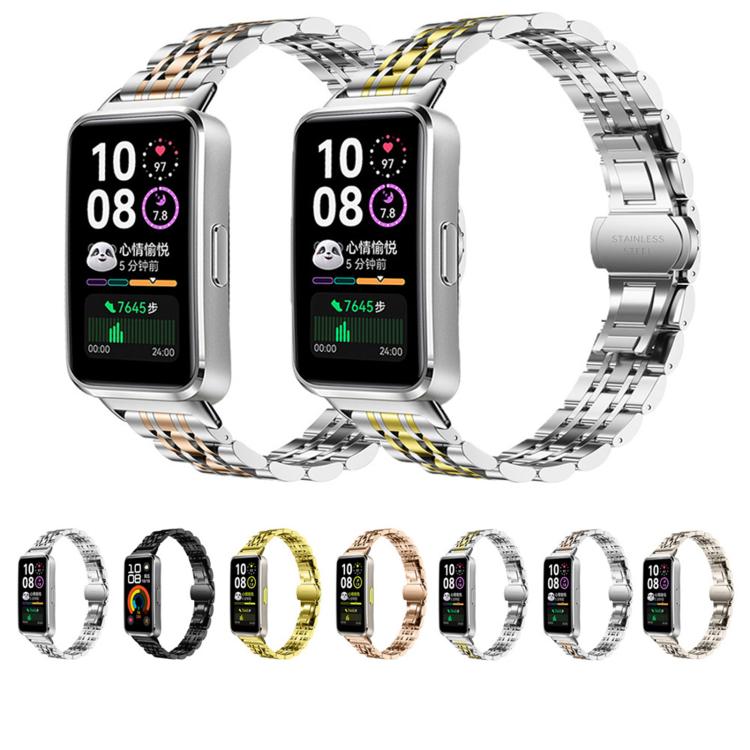Cinturino per orologio in acciaio inossidabile con chiusura a farfalla a sette perline e strumento di rimozione., For Huawei Watch Band 11 / Band 11 Pro