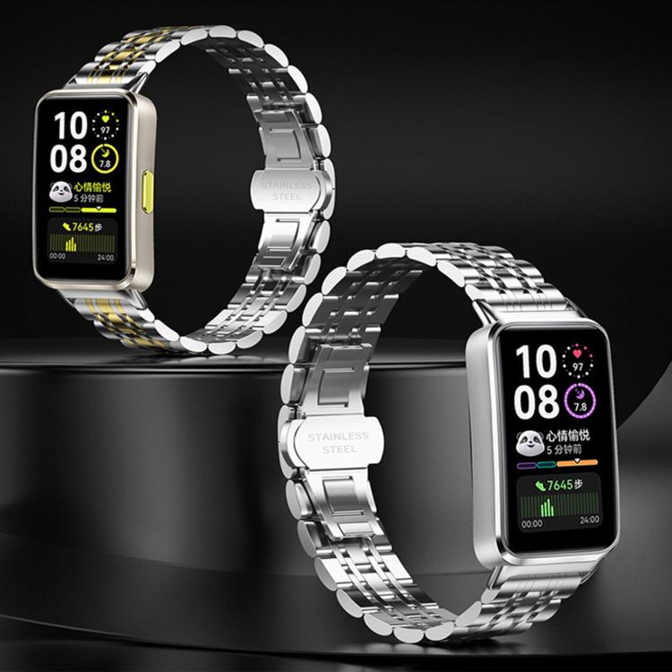 Cinturino per orologio in acciaio inossidabile con chiusura a farfalla a sette perline e strumento di rimozione., For Huawei Watch Band 11 / Band 11 Pro