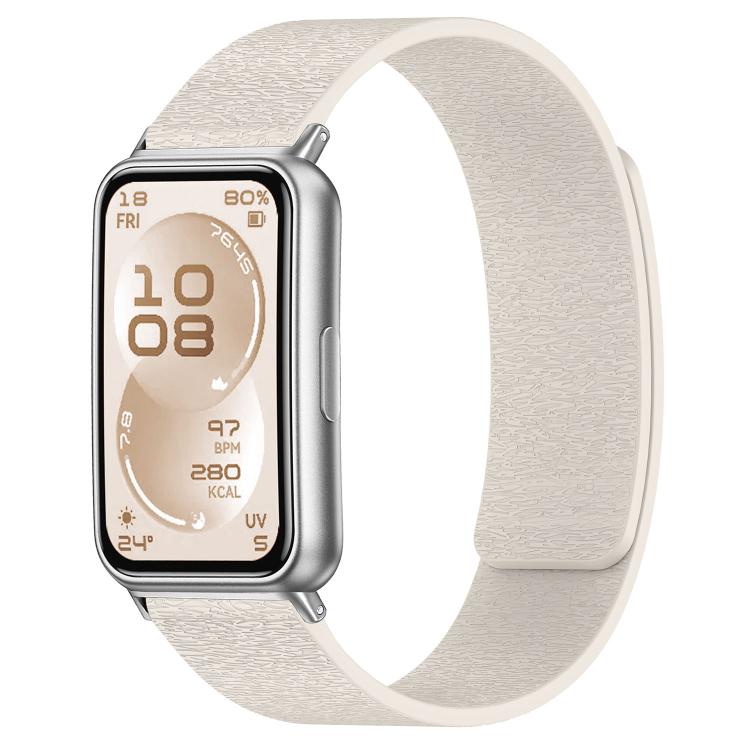 Cinturino per orologio magnetico in silicone con effetto legno nuvola, For Huawei Band 11 / Band 11 Pro