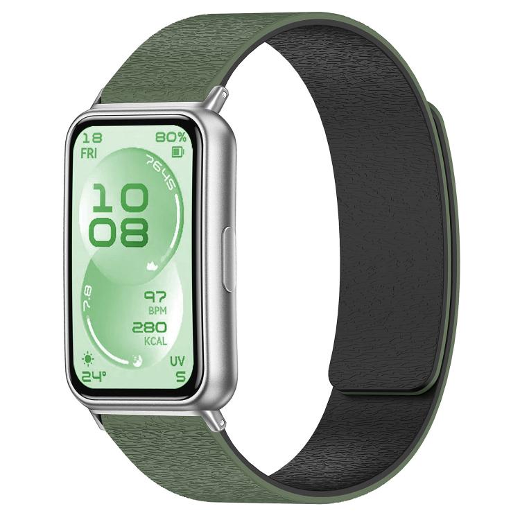 Cinturino per orologio magnetico in silicone con effetto legno nuvola, For Huawei Band 11 / Band 11 Pro