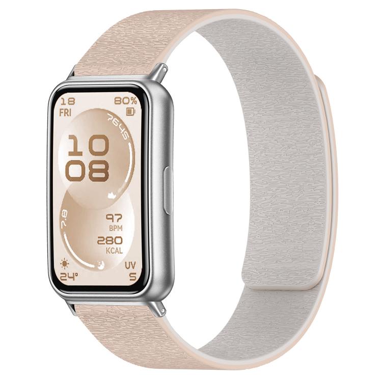 Cinturino per orologio magnetico in silicone con effetto legno nuvola, For Huawei Band 11 / Band 11 Pro