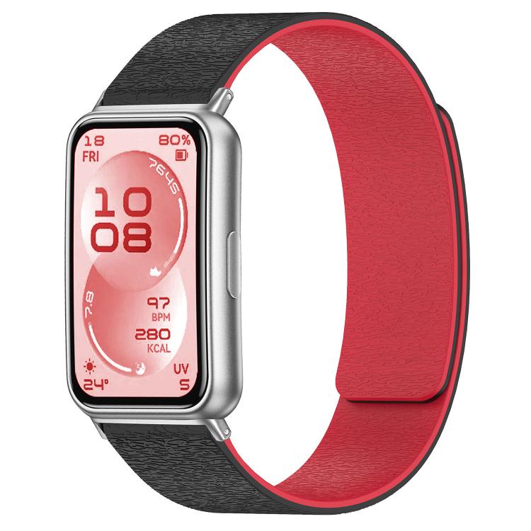 Cinturino per orologio magnetico in silicone con effetto legno nuvola, For Huawei Band 11 / Band 11 Pro