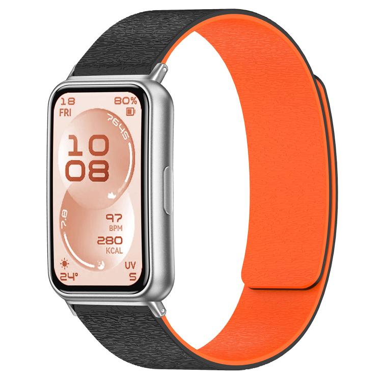 Cinturino per orologio magnetico in silicone con effetto legno nuvola, For Huawei Band 11 / Band 11 Pro