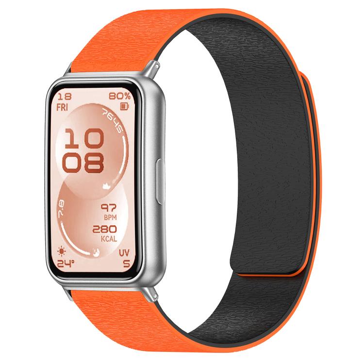 Cinturino per orologio magnetico in silicone con effetto legno nuvola, For Huawei Band 11 / Band 11 Pro
