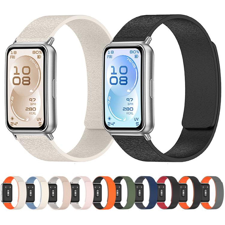 Cinturino per orologio magnetico in silicone con effetto legno nuvola, For Huawei Band 11 / Band 11 Pro