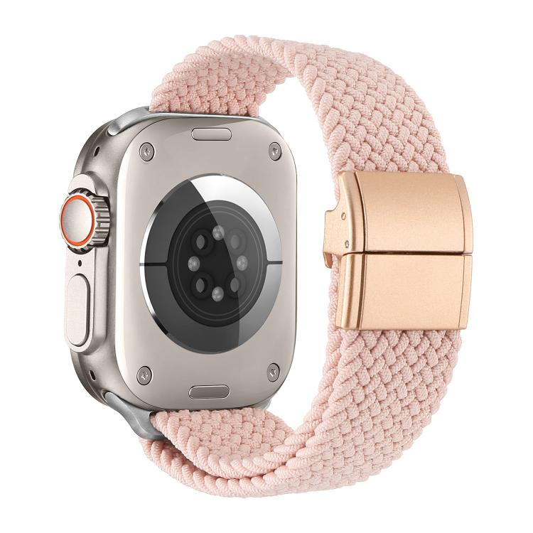 Cinturino per orologio in nylon intrecciato con fibbia in metallo e chiusura magnetica., For Apple Watch 49mm / 46mm / 45mm / 44mm, For Apple Watch 42mm / 41mm / 40mm / 38mm
