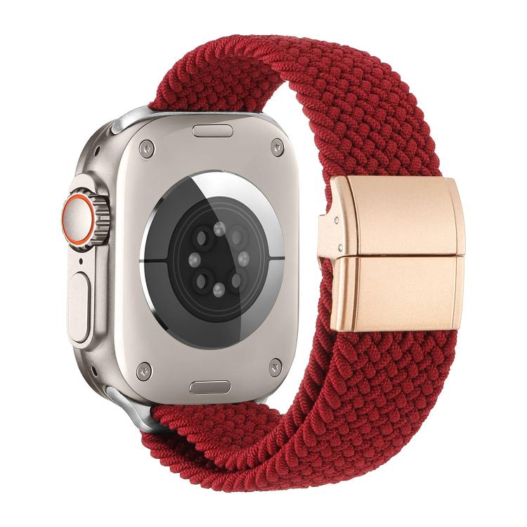 Cinturino per orologio in nylon intrecciato con fibbia in metallo e chiusura magnetica., For Apple Watch 49mm / 46mm / 45mm / 44mm, For Apple Watch 42mm / 41mm / 40mm / 38mm