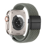 Cinturino per orologio in nylon intrecciato con fibbia in metallo e chiusura magnetica., For Apple Watch 49mm / 46mm / 45mm / 44mm, For Apple Watch 42mm / 41mm / 40mm / 38mm