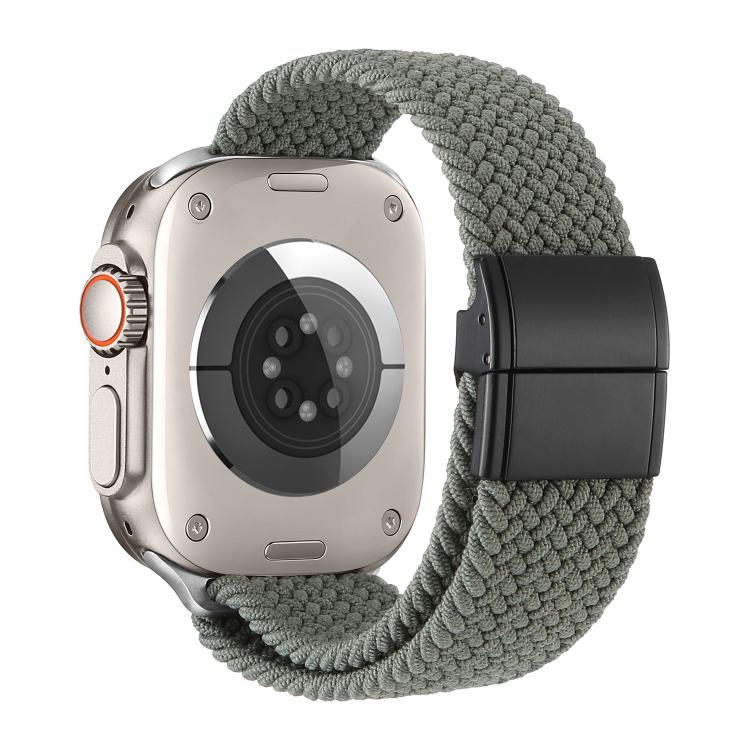 Cinturino per orologio in nylon intrecciato con fibbia in metallo e chiusura magnetica., For Apple Watch 49mm / 46mm / 45mm / 44mm, For Apple Watch 42mm / 41mm / 40mm / 38mm