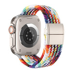 Cinturino per orologio in nylon intrecciato con fibbia in metallo e chiusura magnetica., For Apple Watch 49mm / 46mm / 45mm / 44mm, For Apple Watch 42mm / 41mm / 40mm / 38mm
