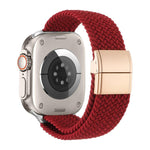 Cinturino per orologio in nylon intrecciato con fibbia in metallo e chiusura magnetica., For Apple Watch 49mm / 46mm / 45mm / 44mm, For Apple Watch 42mm / 41mm / 40mm / 38mm