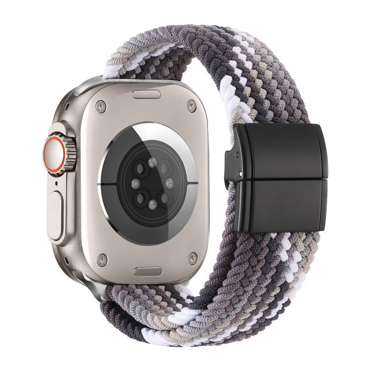 Cinturino per orologio in nylon intrecciato con fibbia in metallo e chiusura magnetica., For Apple Watch 49mm / 46mm / 45mm / 44mm, For Apple Watch 42mm / 41mm / 40mm / 38mm