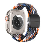 Cinturino per orologio in nylon intrecciato con fibbia in metallo e chiusura magnetica., For Apple Watch 49mm / 46mm / 45mm / 44mm, For Apple Watch 42mm / 41mm / 40mm / 38mm