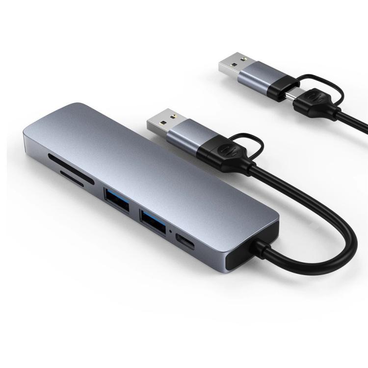 HC-13FL Multi-port Docking Station Type-C / USB-A to USB 3.0 / 2.0, SD TF Card Reader, HC-13FL