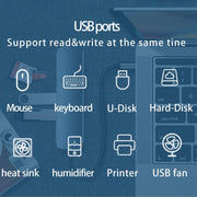 HC-13FL Multi-port Docking Station Type-C / USB-A to USB 3.0 / 2.0, SD TF Card Reader, HC-13FL