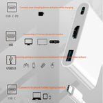 HC-04D 5 in 1 Docking Station Type-C to 4K HD USB3.0 / 2.0 Splitter Adapter USB-C Hub, HC-04D