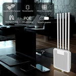 Router HW3000L IP67 impermeabile, WiFi 6 3000Mbps Dual Band 2.4/5G con antenna ad alto guadagno e PoE, US Plug, EU Plug, UK Plug, AU Plug