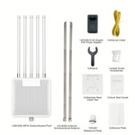 Router HW3000L IP67 impermeabile, WiFi 6 3000Mbps Dual Band 2.4/5G con antenna ad alto guadagno e PoE, US Plug, EU Plug, UK Plug, AU Plug