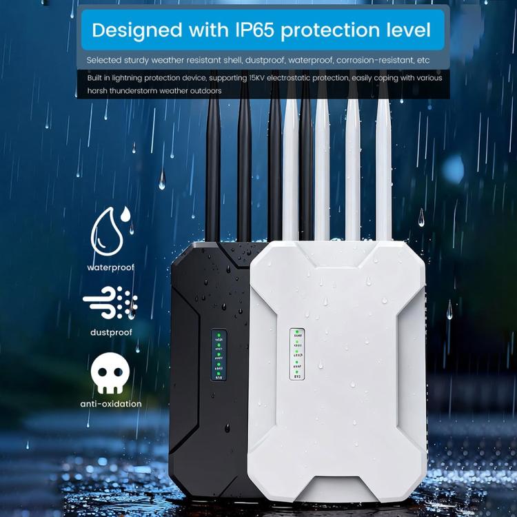 Access point wireless per esterni WiFi 6 HW1800S, router Gigabit dual band impermeabile da 1800 Mbps., US Plug, EU Plug, UK Plug, AU Plug