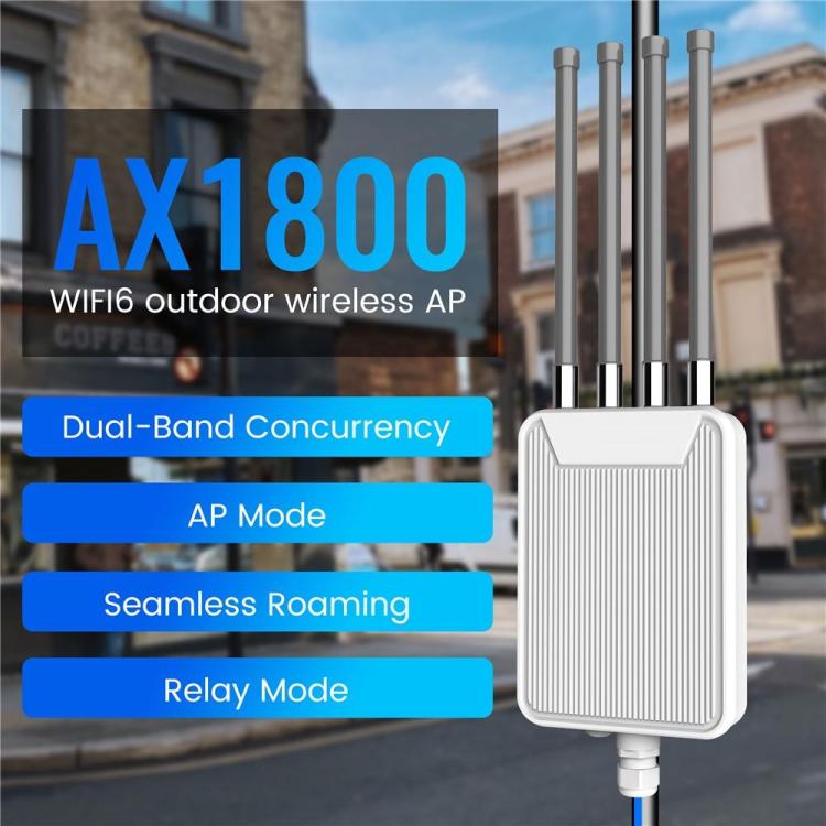 Modem dual band HW1800M 2.4/5.8G per esterni, impermeabile, router wireless WiFi 6 AX1800., US Plug, EU Plug, UK Plug, AU Plug