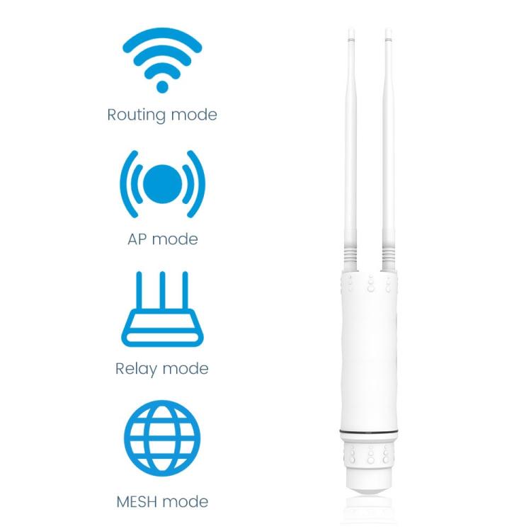 HW1800Y IP67 Waterproof Outdoor AP Repeater WiFi 6 AX1800 2.4 / 5.8G Dual Band MESH Router, US Plug, EU Plug, UK Plug, AU Plug