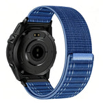 Cinturino per orologio in nylon con texture ondulata e chiusura a strappo a sgancio rapido., For Garmin 26mm, For Garmin 22mm
