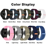 Cinturino per orologio in nylon con texture ondulata e chiusura a strappo a sgancio rapido., For Garmin 20mm