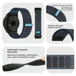 Cinturino per orologio in nylon con texture ondulata e chiusura a strappo a sgancio rapido., For Garmin 20mm
