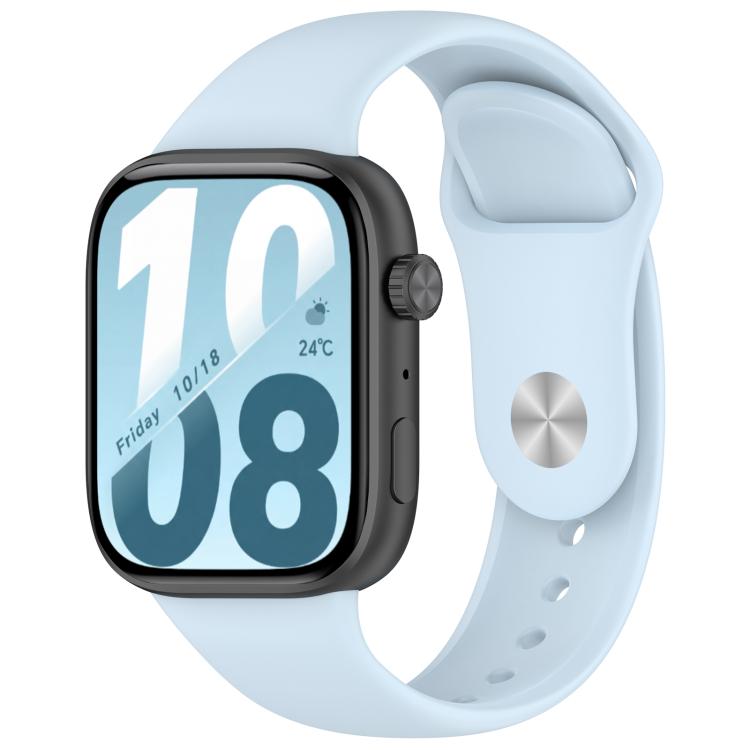 Cinturino per orologio in silicone tinta unita con fibbia a rovescio., For Honor Watch X5i