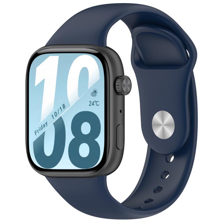 Cinturino per orologio in silicone tinta unita con fibbia a rovescio., For Honor Watch X5i