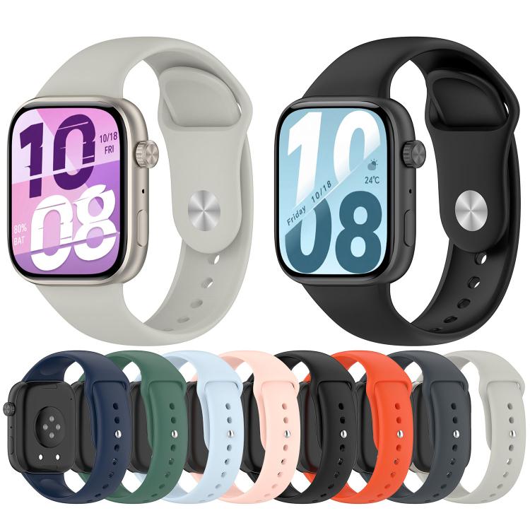 Cinturino per orologio in silicone tinta unita con fibbia a rovescio., For Honor Watch X5i