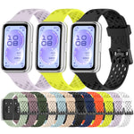 Cinturino per orologio in silicone traspirante con doppia fibbia a forma di U perforata., For Huawei Band 11 / Band 11 Pro