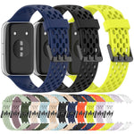 Cinturino per orologio in silicone traspirante con doppia fibbia a forma di U perforata., For Huawei Band 11 / Band 11 Pro