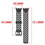 Cinturino per orologio in silicone traspirante con doppia fibbia a forma di U perforata., For Huawei Band 11 / Band 11 Pro