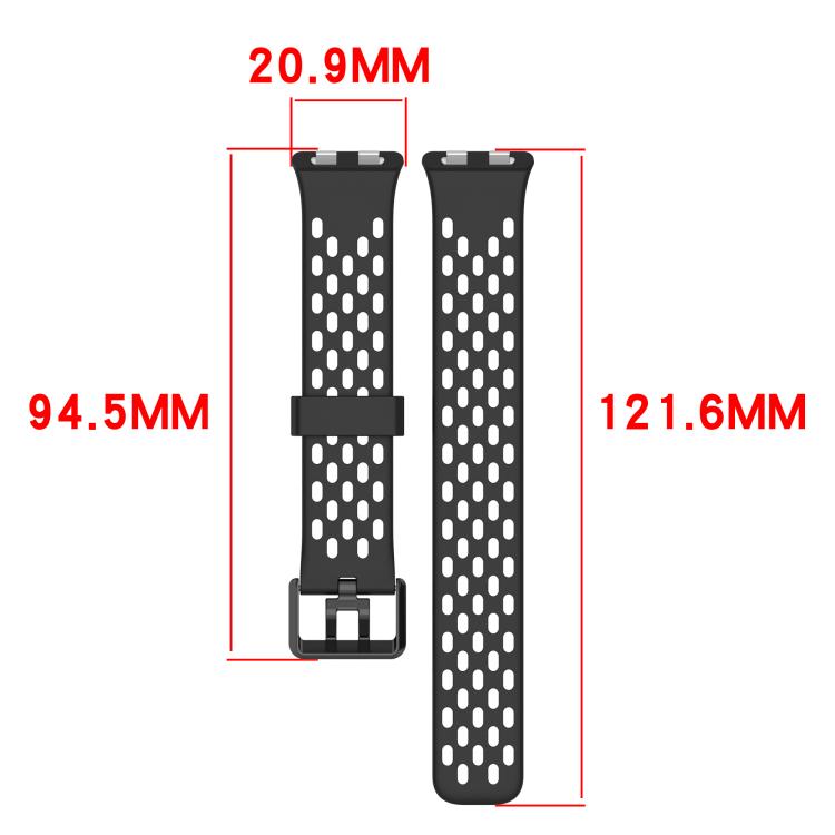 Cinturino per orologio in silicone traspirante con doppia fibbia a forma di U perforata., For Huawei Band 11 / Band 11 Pro