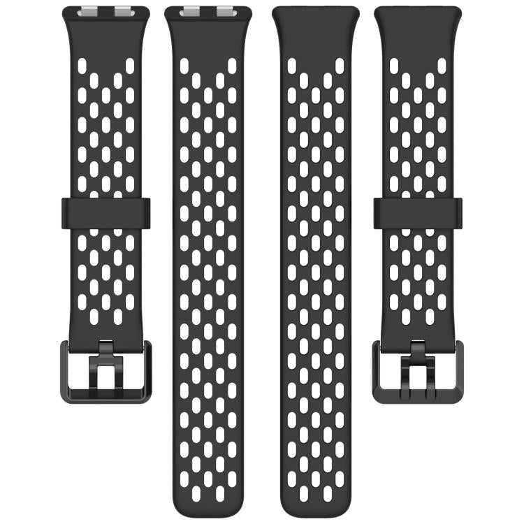 Cinturino per orologio in silicone traspirante con doppia fibbia a forma di U perforata., For Huawei Band 11 / Band 11 Pro