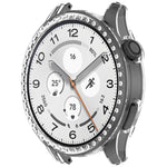 Custodia protettiva per orologio in policarbonato cavo con mezza copertura e fila singola di diamanti., For Xiaomi Watch S5 46mm