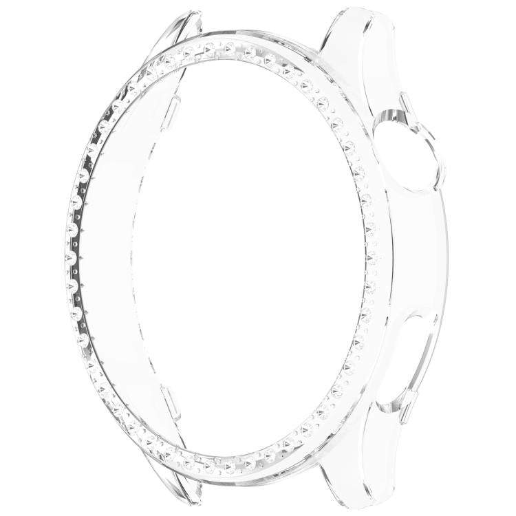 Custodia protettiva per orologio in policarbonato cavo con mezza copertura e fila singola di diamanti., For Xiaomi Watch S5 46mm